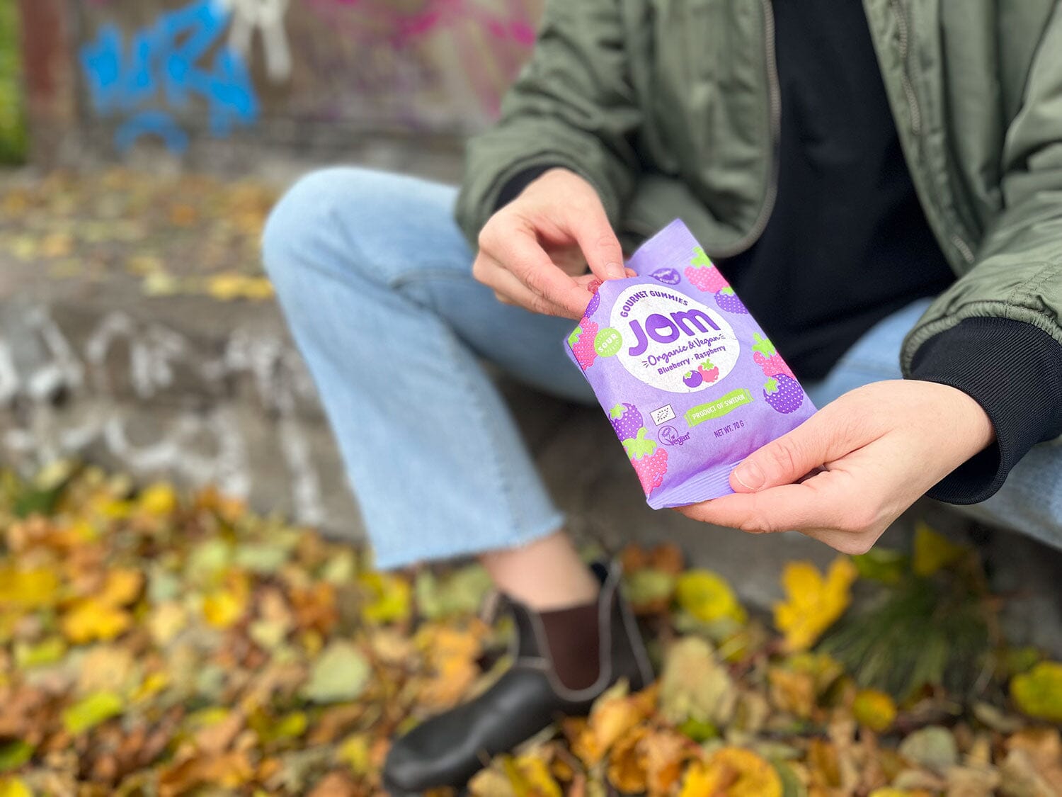 Organic Vegan Better For You Sour Blueberry Raspberry Gummies JOM 