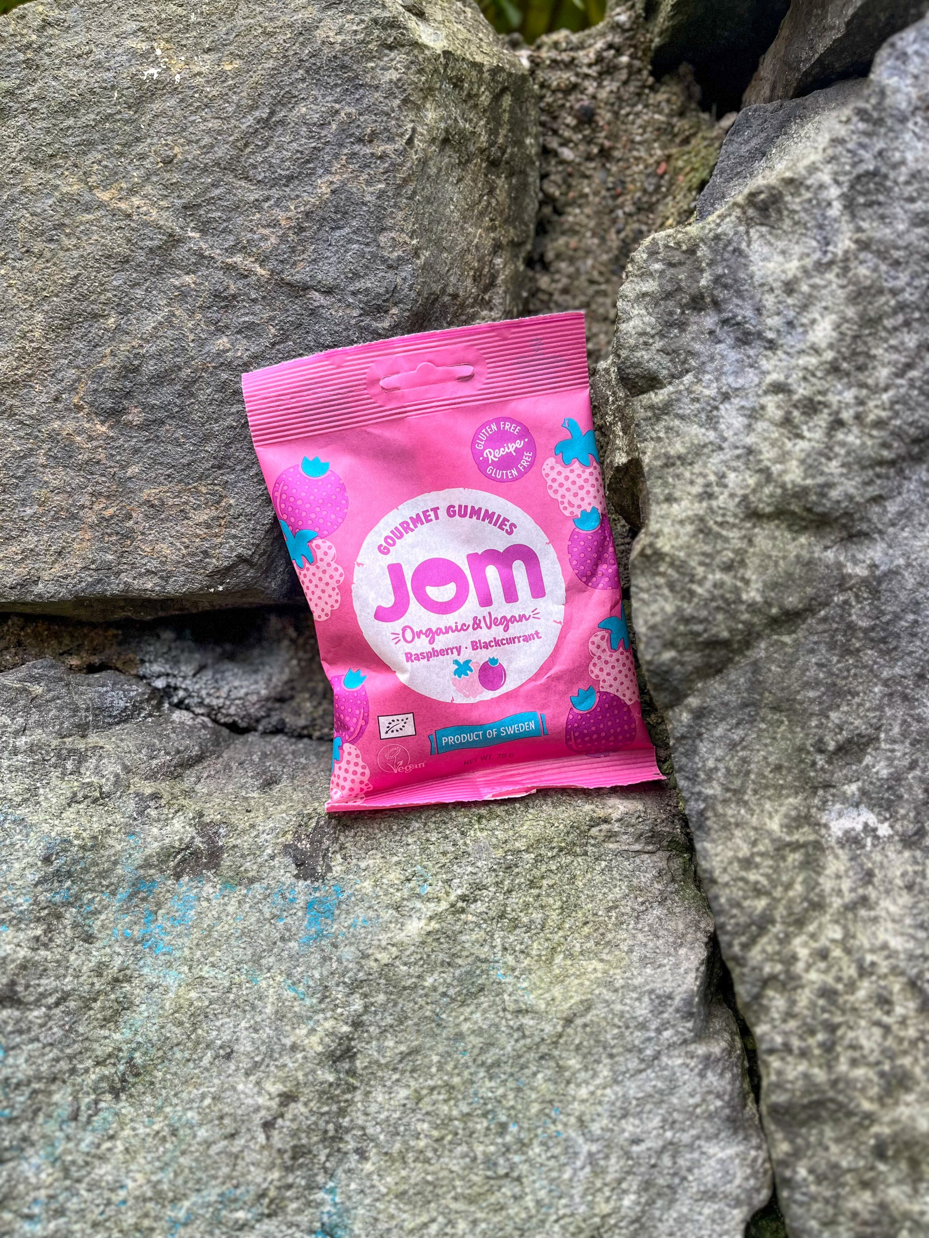 JOM Organic Vegan Gluten Free Raspberry & Blackcurrant Gummies