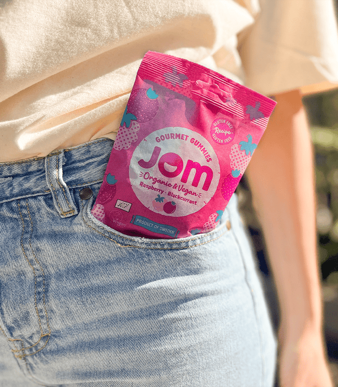 JOM Organic Vegan Gluten Free Raspberry & Blackcurrant Gummies
